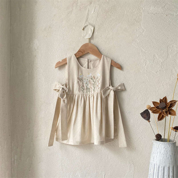 Embroidered Butterfly Strappy Dress