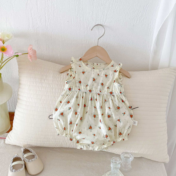 Baby Print Sleeveless Crawlsuit