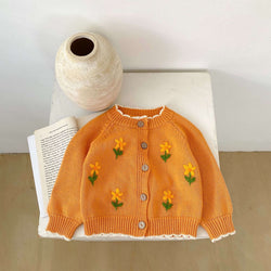 Baby Hand Embroidered Flower Sweater