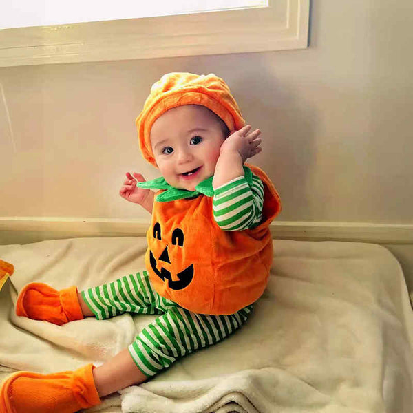 Halloween Children's Cute Sleeveless Pumpkin Costume