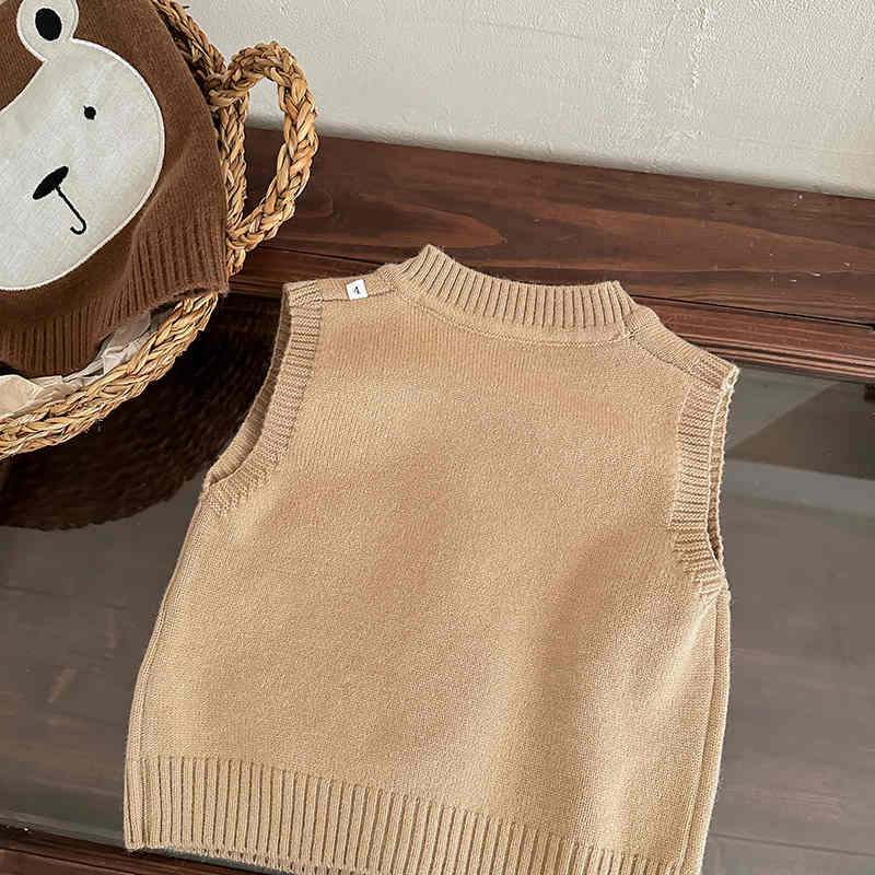 Kids Cartoon Vest Sweater