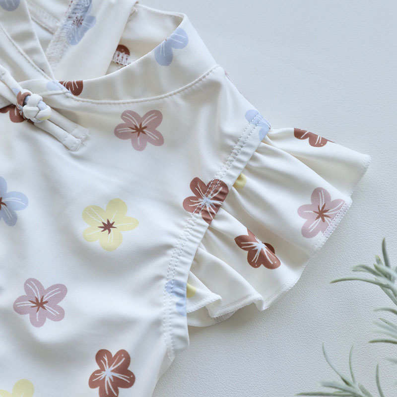 Floral One-piece Swimsuit for Baby Girls