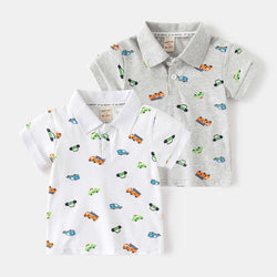 Car Print Short Sleeve T-shirt