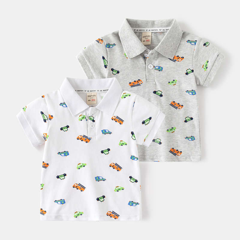 Car Print Short Sleeve T-shirt