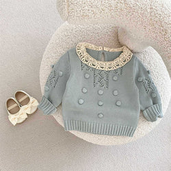 Baby Handmade Ball Knitted Sweater