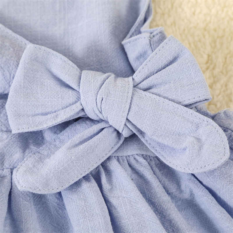 Solid Color Series Sleeveless Children's Bow Skirt