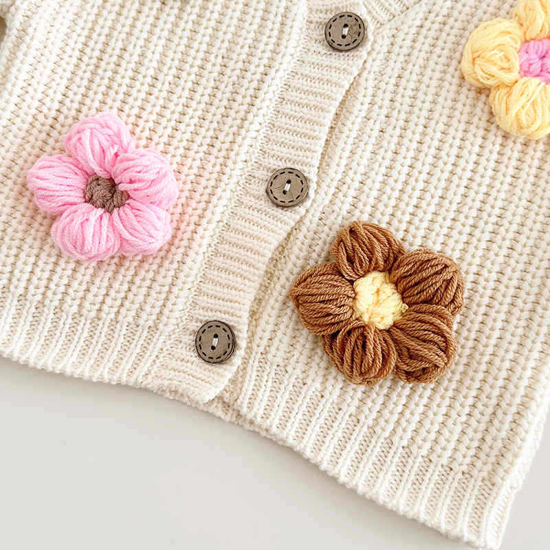 Baby and Toddler Floral Knitted Sweater