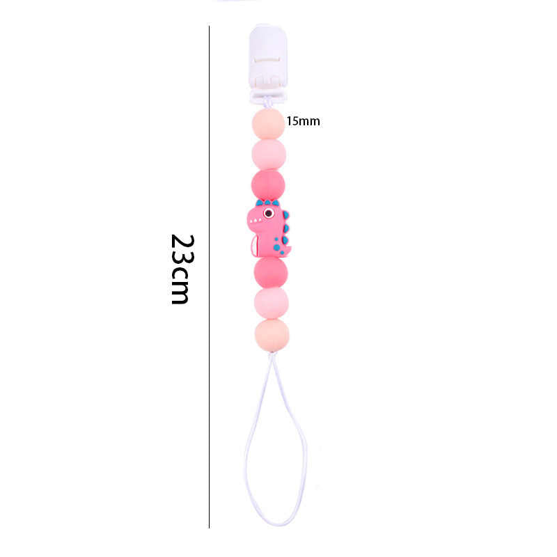 Three-dimensional Animal Style Infant Silicone Pacifier Clip Chain