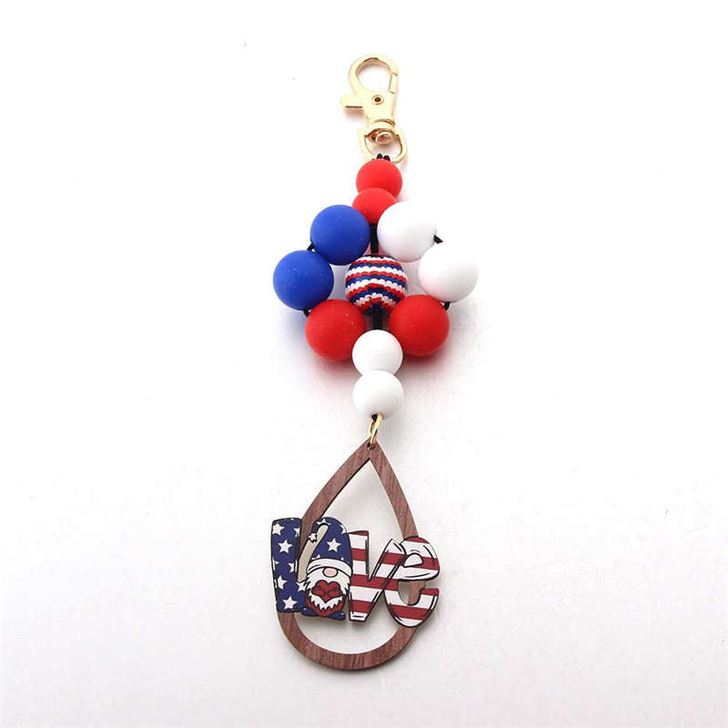 USA Patriotic Wristlet Keychain