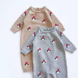 Baby Embroidered Mushroom One-piece Sweater