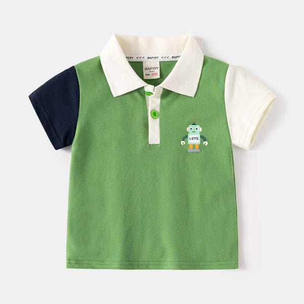 Lapel Cartoon Baby Top