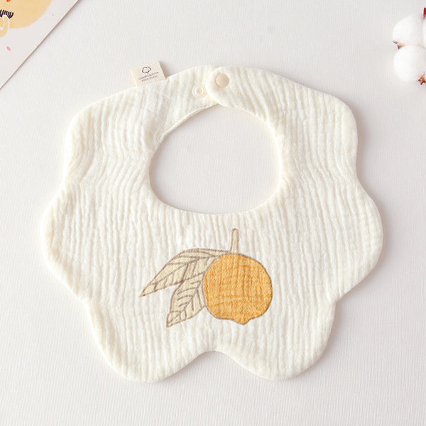 Fruit Lemon Print Baby Drool Bib