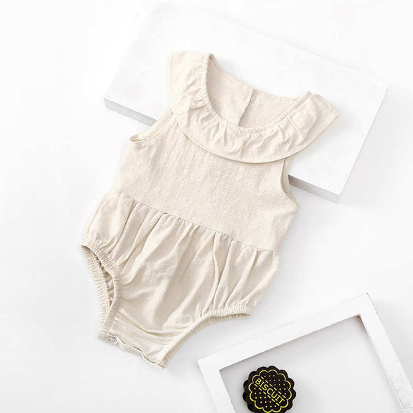 Cotton and Linen Sleeveless Onesie