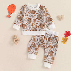 Children's Turkey Print Two-piece Set