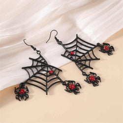 Spider Web Halloween Earrings