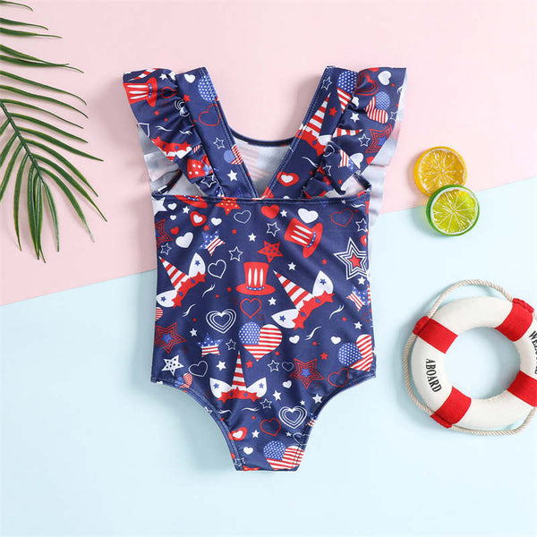 Sleeveless Independence Day Swimsuit