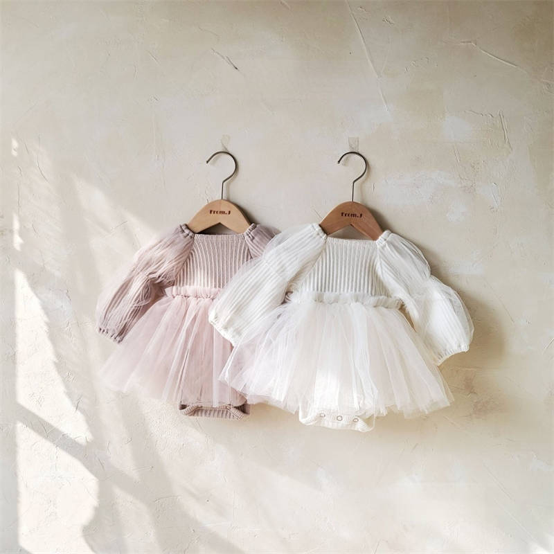 Infant Mesh Puff Sleeve Dress