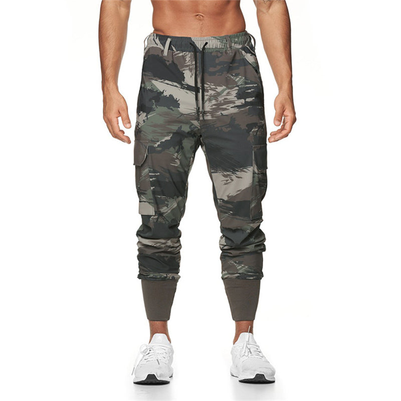 New Men's Casual Youth Versatile Quick-drying Multi-pocket Sweatpants