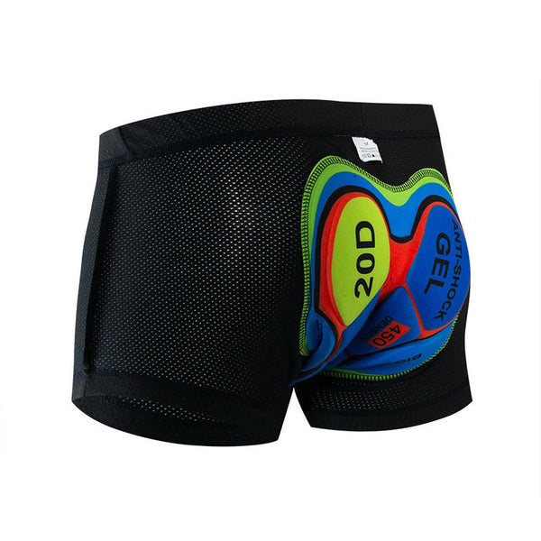 Men's Cycling Shorts New Breathable Quick-drying Cycling Underwear Printing Thickened Silicone Cushion Cycling Pants