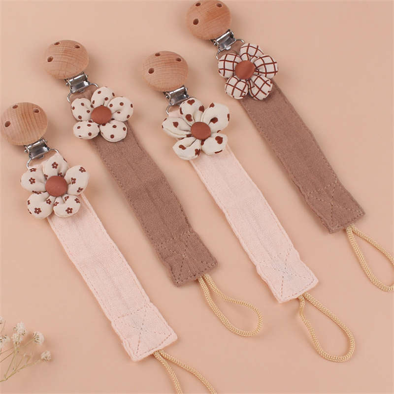 Baby Products Beech Pacifier Padded Linen Strips Anti-dropping Chains