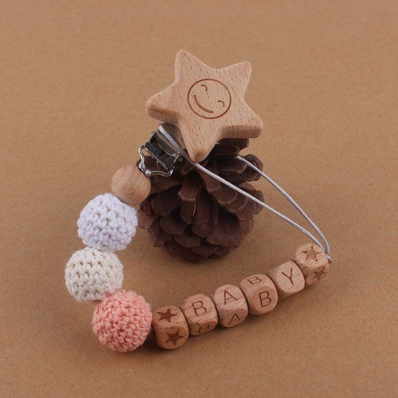 Baby DIY Big Yarn Ball Color Biting Pacifier Chain