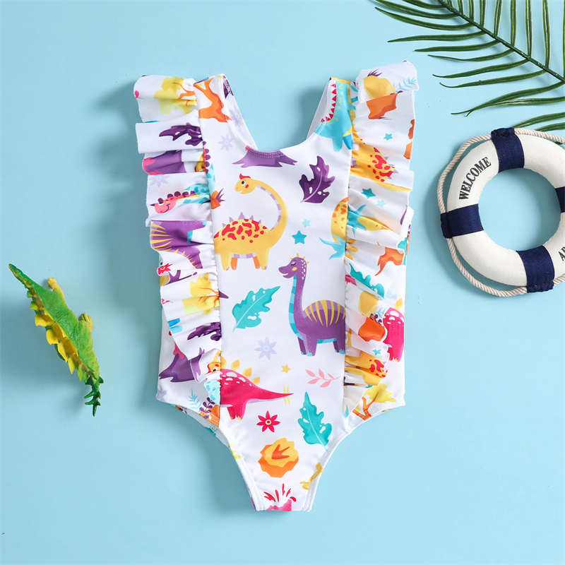 Hot Sale Kid Dinosaur Print Beach Swimsuit