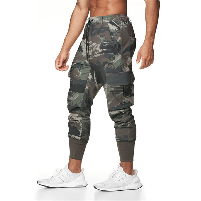 New Men's Casual Youth Versatile Quick-drying Multi-pocket Sweatpants