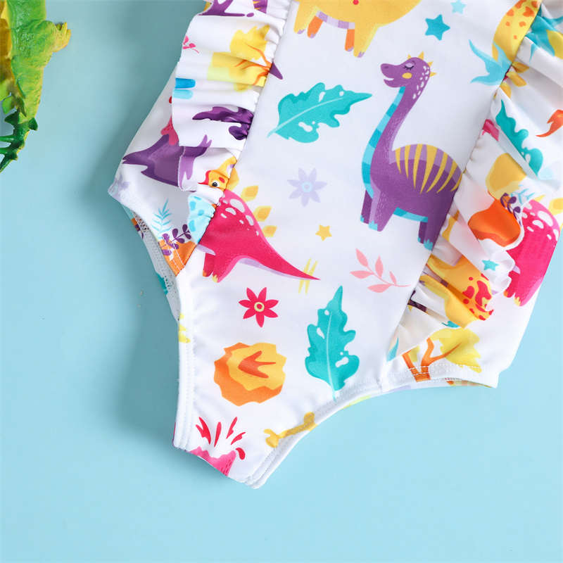 Hot Sale Kid Dinosaur Print Beach Swimsuit