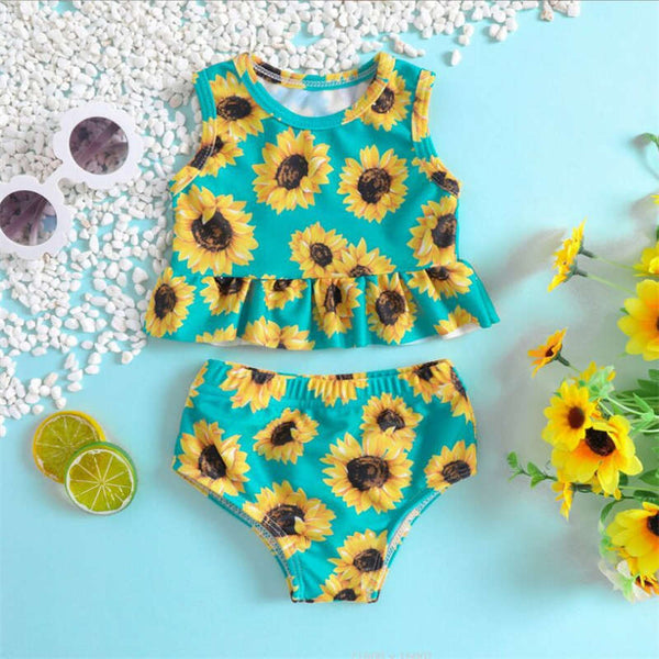 Sunflower Kids Swimsuit Two Piece Set