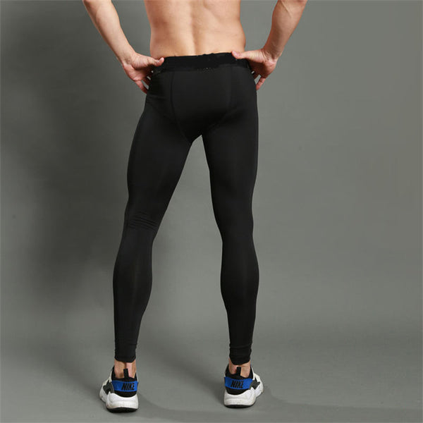 New Sports Tights Men's Quick-drying Breathable Training Fitness Trousers Running Basketball High Elastic Leggings