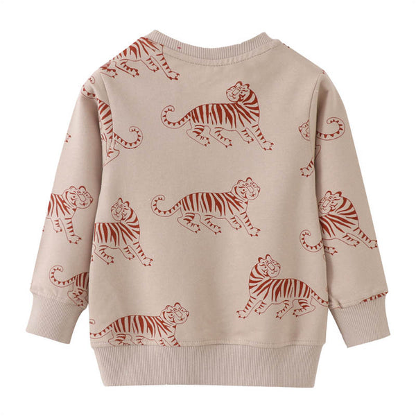 Boy Cartoon Round Neck Sweater