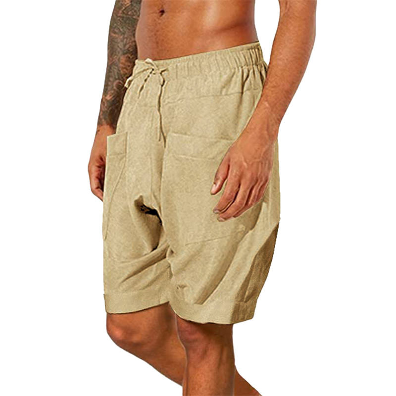 Men's Yoga Shorts Casual Loose Elastic Waist Drawstring Gym Sports Pants