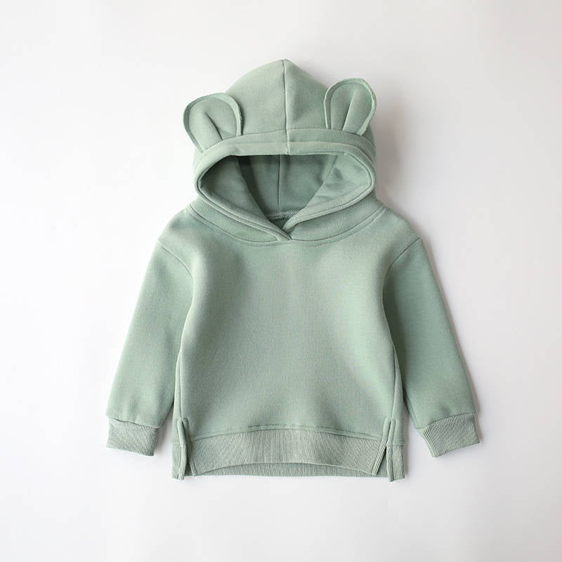 Boys' Solid Color Hooded Sweatshirt