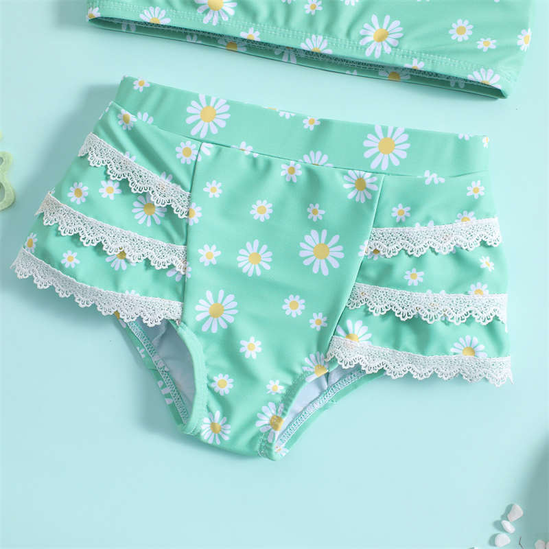 Little Daisy Two-piece Suspender Set Quick-drying Bikini