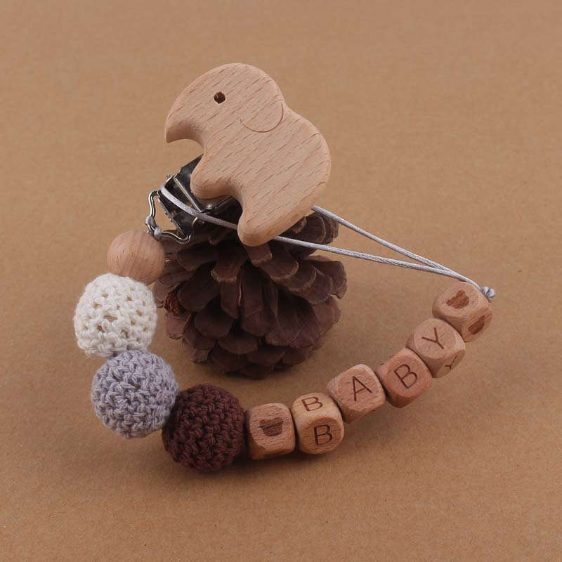 Baby DIY Big Yarn Ball Color Biting Pacifier Chain