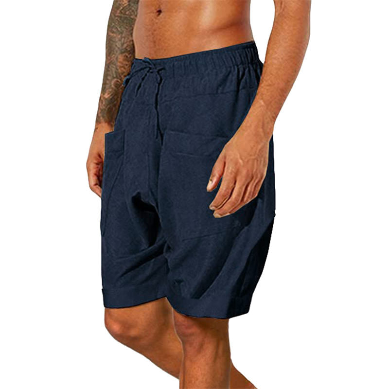 Men's Yoga Shorts Casual Loose Elastic Waist Drawstring Gym Sports Pants