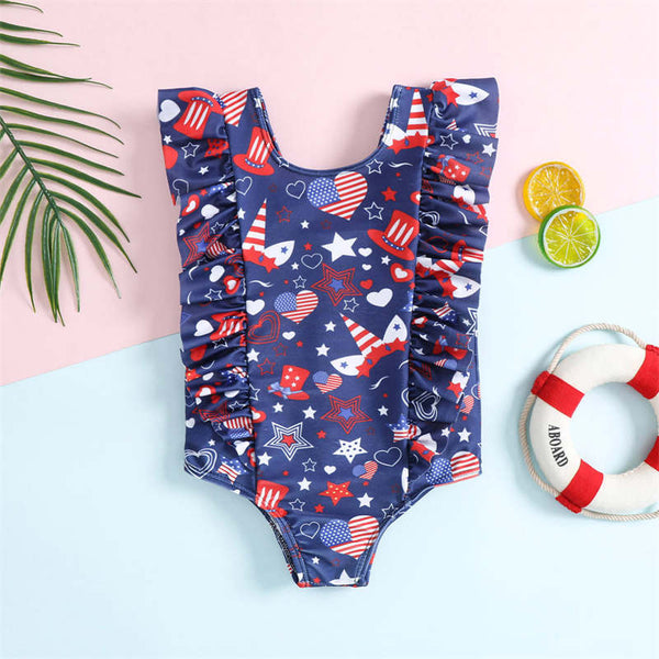 Sleeveless Independence Day Swimsuit