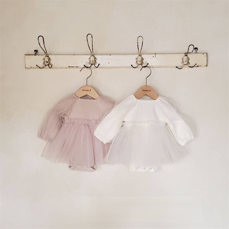 Infant Mesh Puff Sleeve Dress