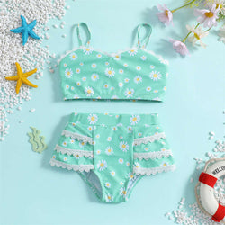 Little Daisy Two-piece Suspender Set Quick-drying Bikini