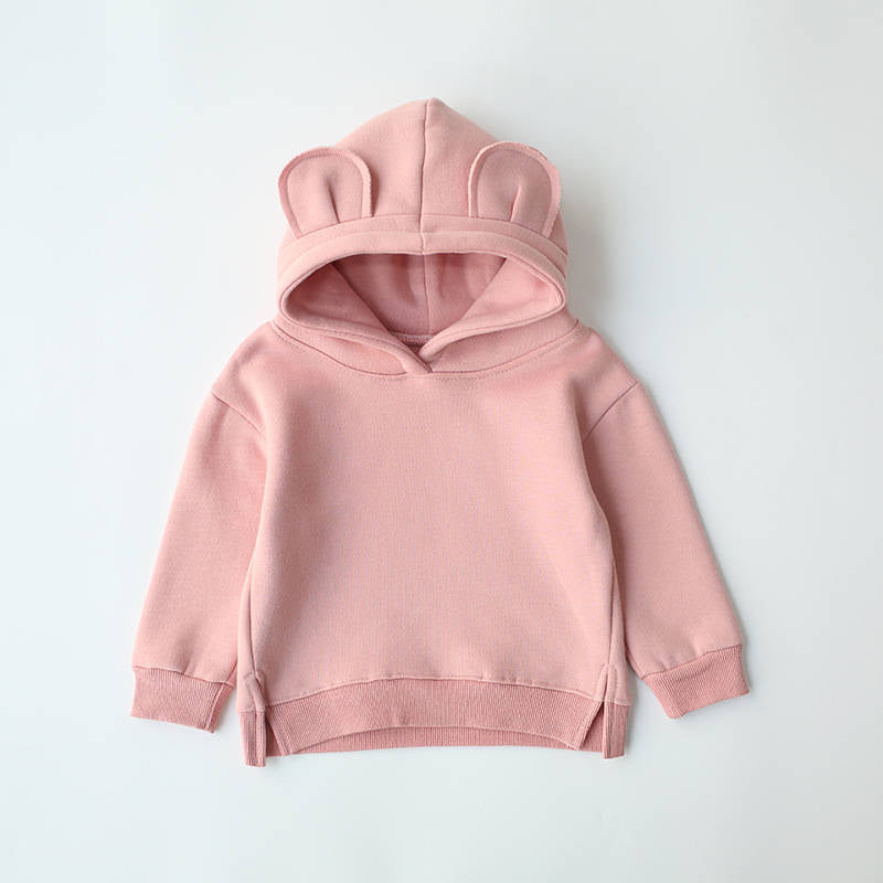 Boys' Solid Color Hooded Sweatshirt