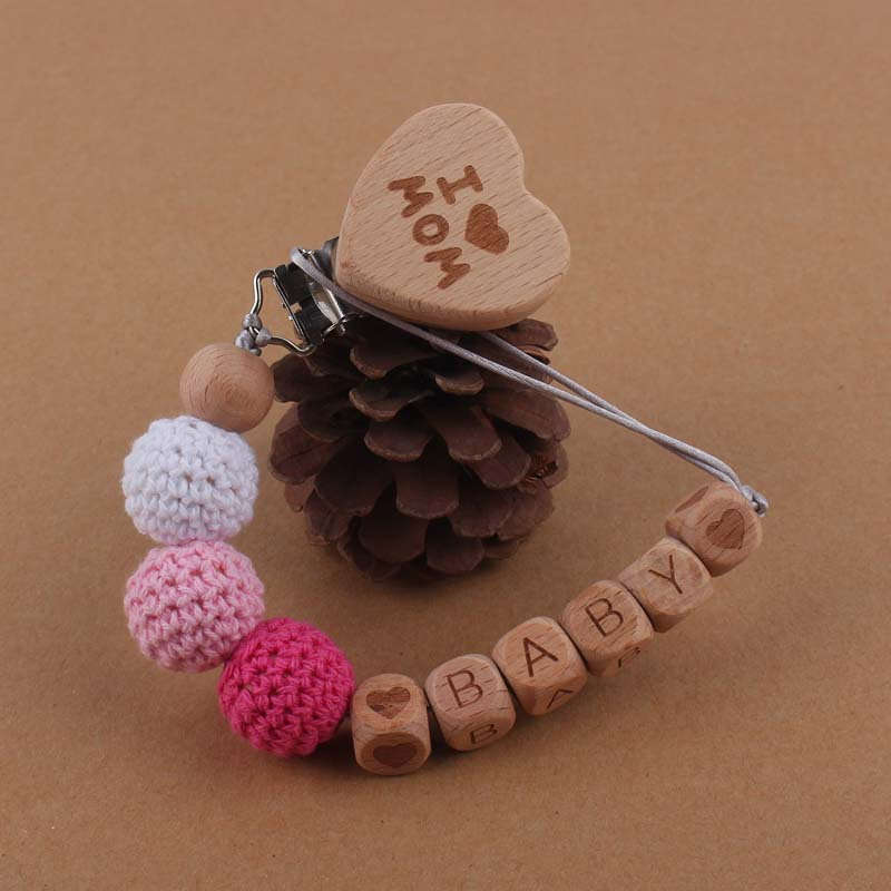 Baby DIY Big Yarn Ball Color Biting Pacifier Chain