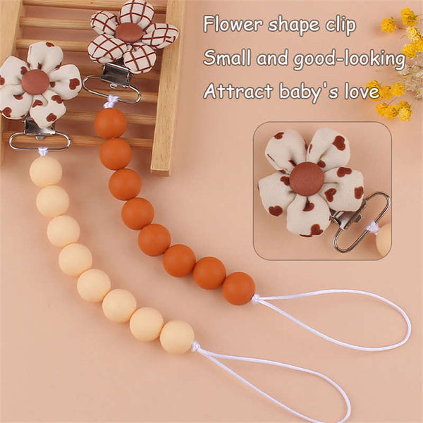 Cartoon Flower Pacifier Clip Creative Silicone Anti-drop Chain