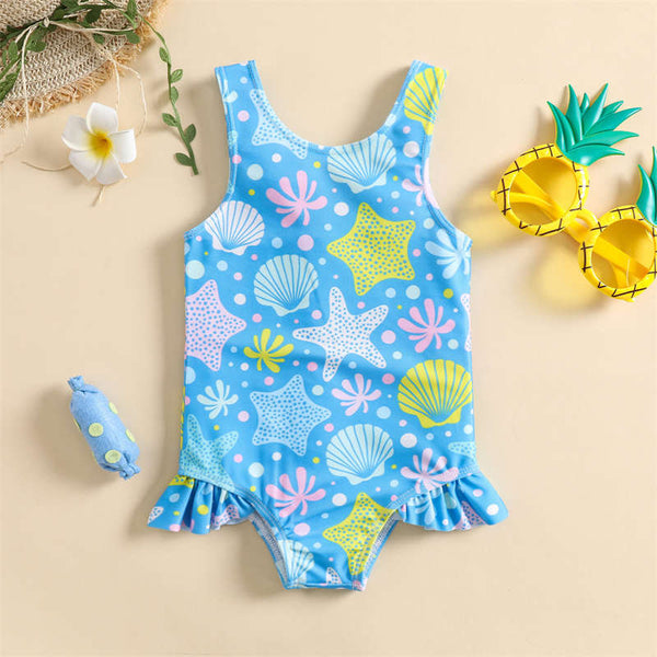 Baby Cute One Piece Swimsuit with Sleeveless