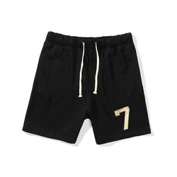 New Sports Fitness Shorts Season 7 Main Line Number 7 Drawstring Shorts Trend High Street Loose Pants