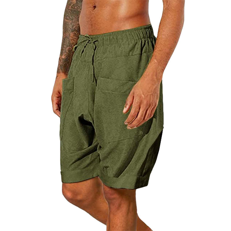 Men's Yoga Shorts Casual Loose Elastic Waist Drawstring Gym Sports Pants